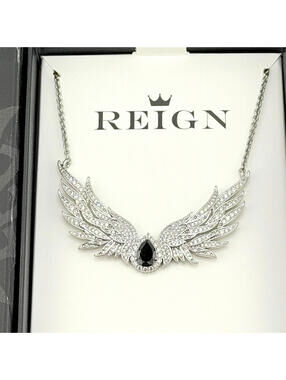 Bomb Party Reign Villain Necklace "Flying Fierce Above All" Black Onyx on Silver